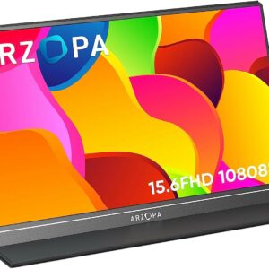 MONITOR PORTÁTIL RZOPA S1 TABLE DE 15.6" 1080 FHD IPS COM HDMI USB-C PARA PC MAC PS5 NINTENDO SWITCH