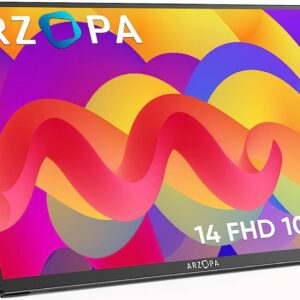 MONITOR PORTÁTIL ARZOPA A1 GAMUT SLIM 14" FHD IPS COM HDMI USB-C PARA PC MAC XBOX PS4 PS5