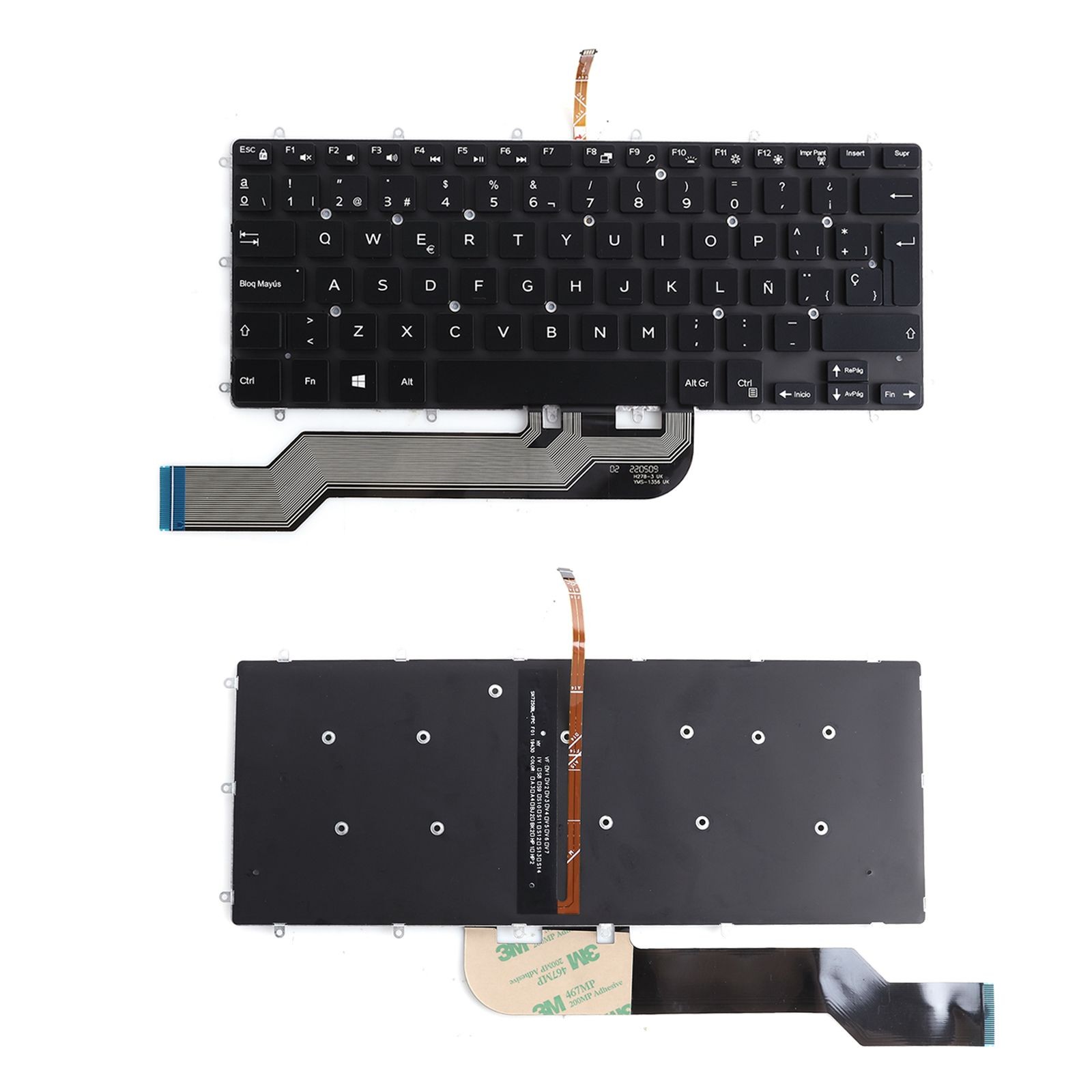 DELL INSPIRON 14 7460 7466 7467 7560 3379 3490 TECLADO PARA PORTATIL PRETO COM LUZ DE FUNDO