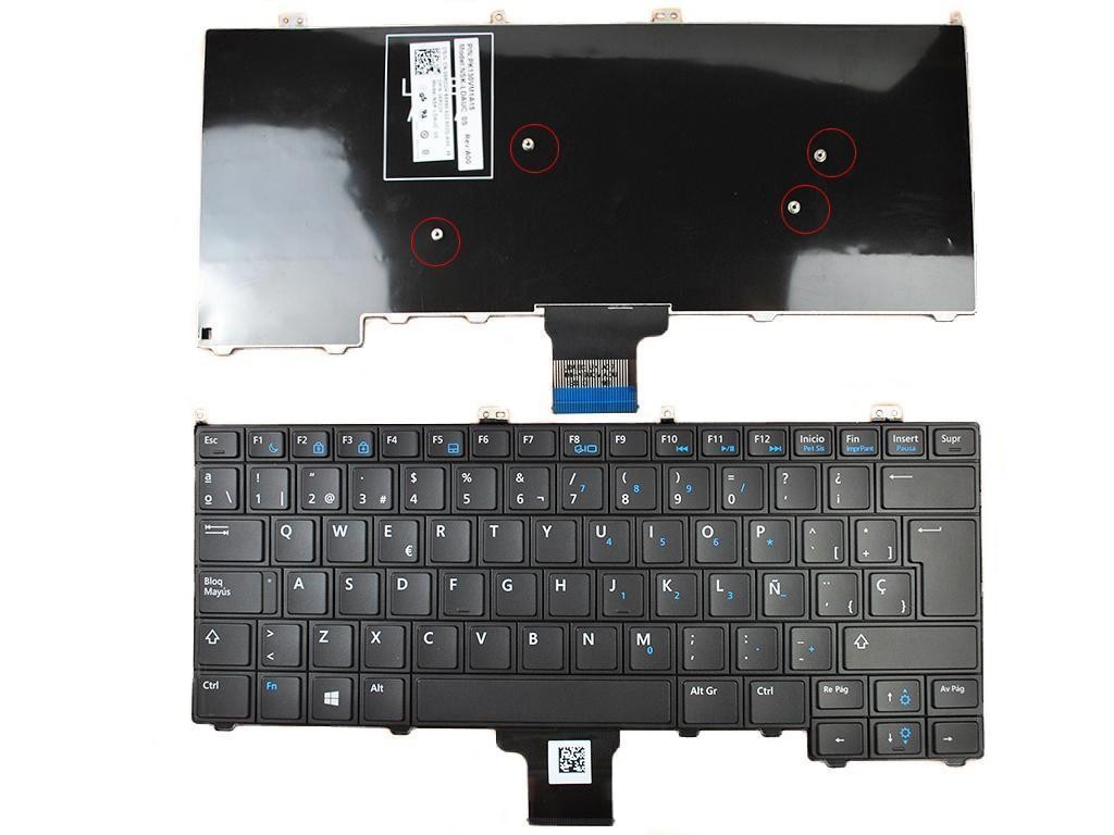 TECLADO PARA PORTATIL DELL LATITUDE E7440 E7420 E7240 PRETO