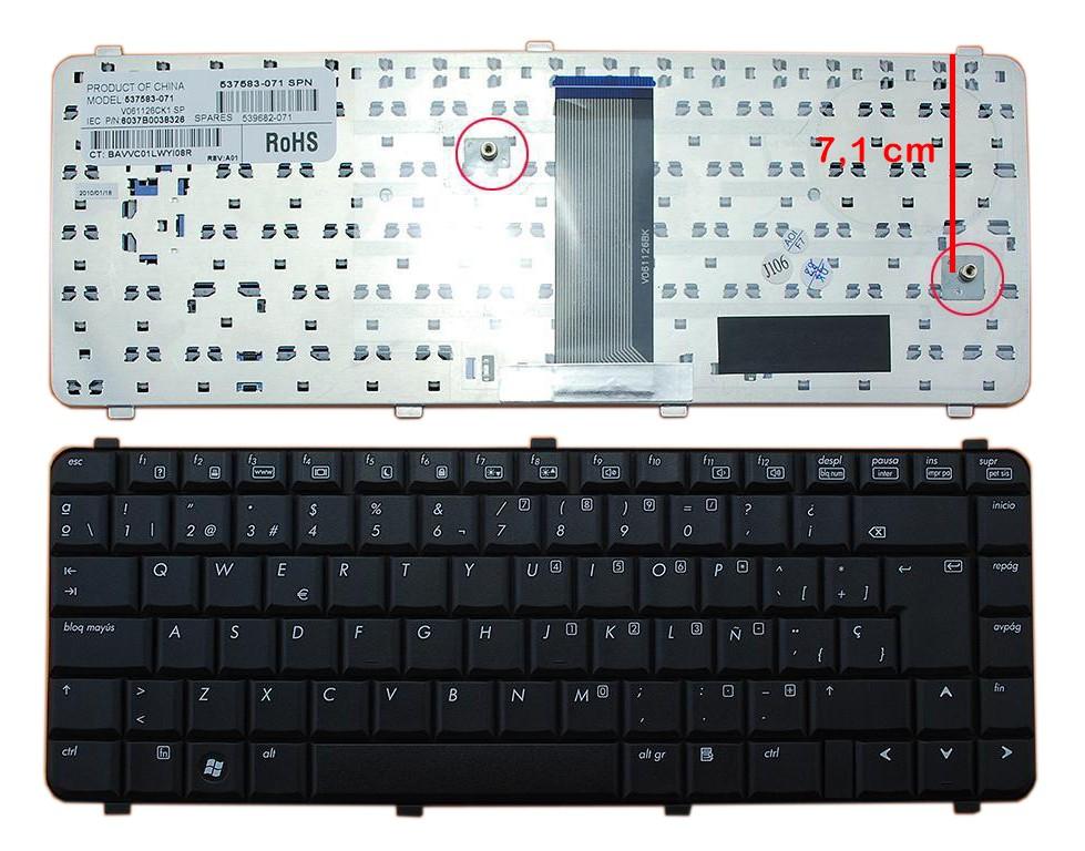 TECLADO PARA PORTATIL HP COMPAQ 510 511 515 516 610 615 537583-071
