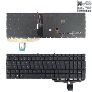 TECLADO RETROILUMINADO PARA PORTÁTIL HP 850 G7 850 G8 855 G7 855 G8 755 G7 755 G8 12-0371C-WZ01-001 PRETO