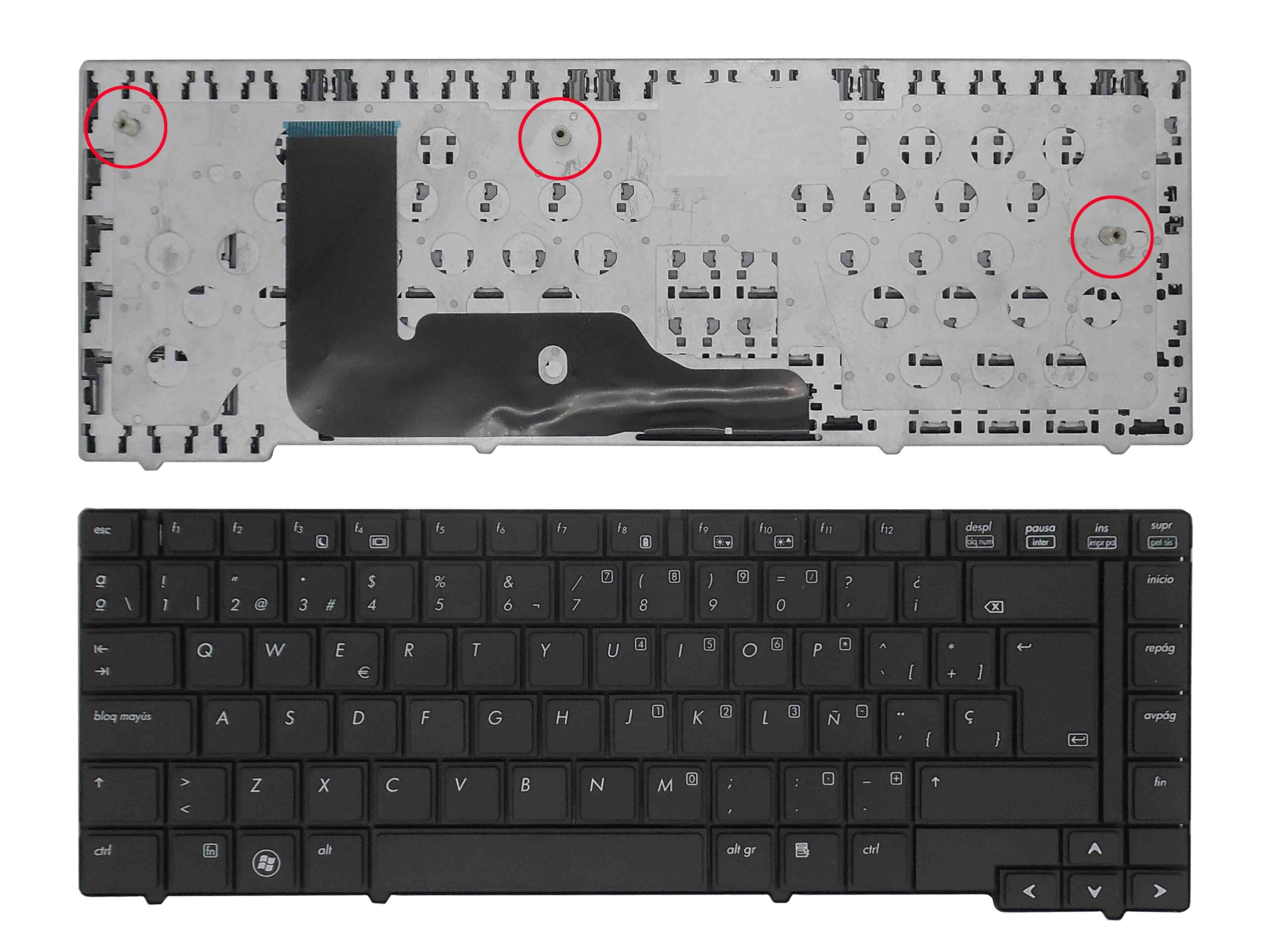 TECLADO PARA PORTATIL HP ELITEBOOK 8440P 8440W SIN POINTSTICK - Image 2
