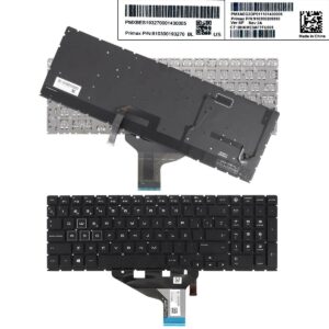 TECLADO PARA PORTATIL HP OMEN 15-DC TPN-Q211 15-DC000 15T-DC000 15-DC0010N PRETO COM RETROILUMINAÇÃO