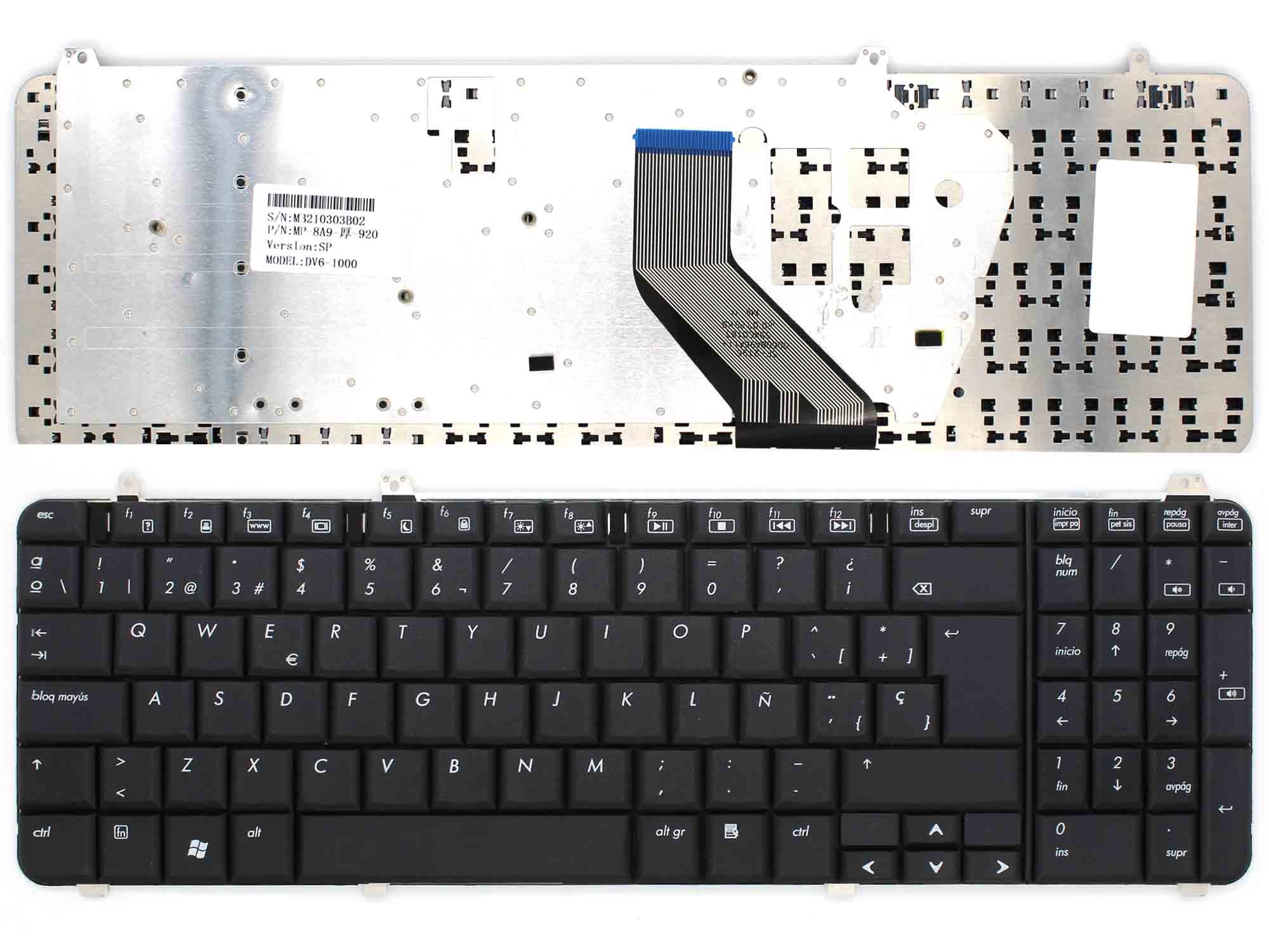 TECLADO PARA PORTATIL HP PAVILION 530580-001 518965-001 570228 AEUT3U