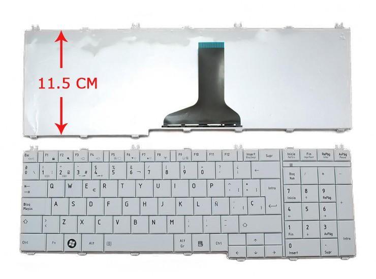 TECLADO PARA PORTATIL TOSHIBA SATELLITE C650 C660 L650 L670 L675 L675D BRANCO - Image 2