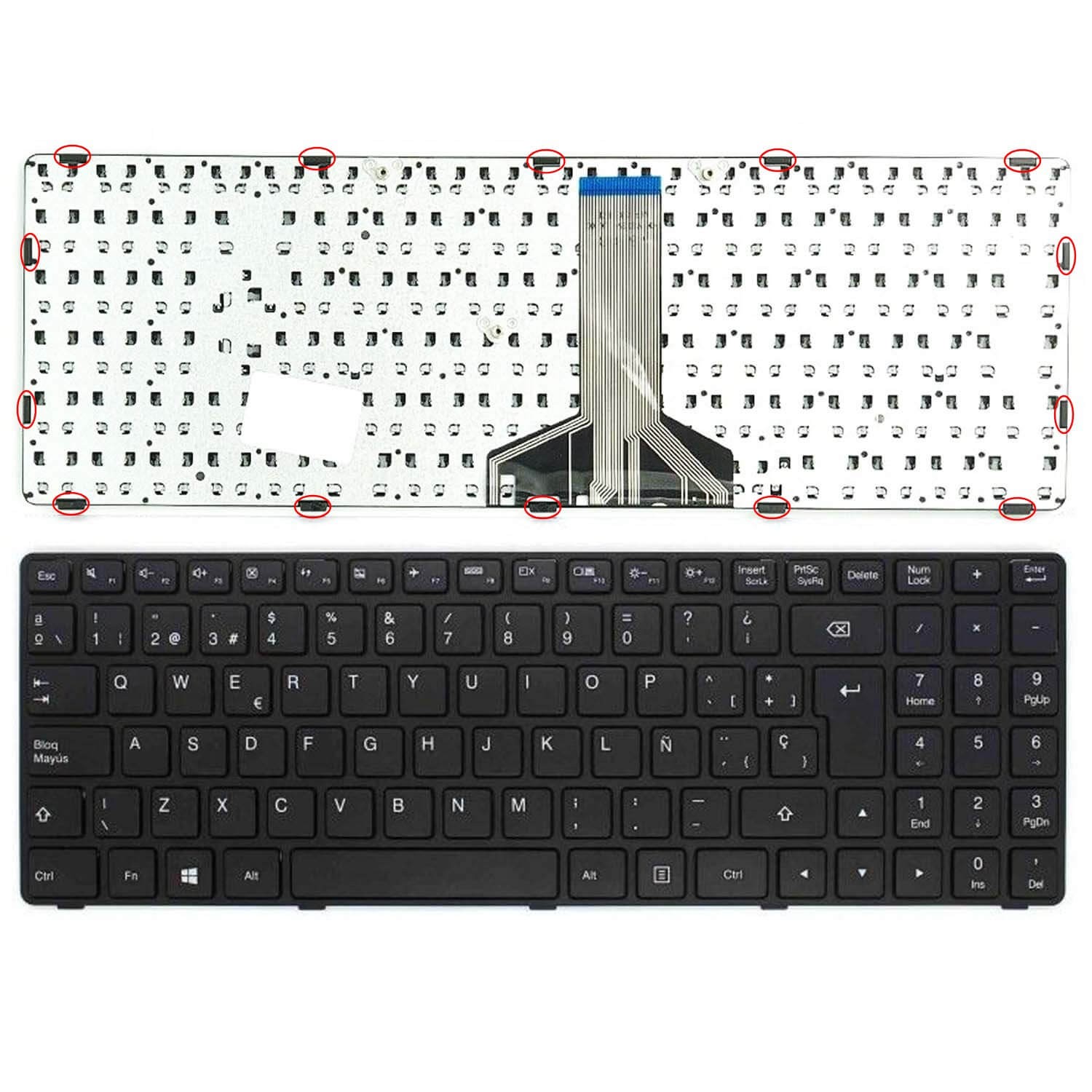 TECLADO PARA PORTATIL LENOVO IDEAPAD 100-15IBD 100-15IBY 300-15 B50-80 5N20K25452