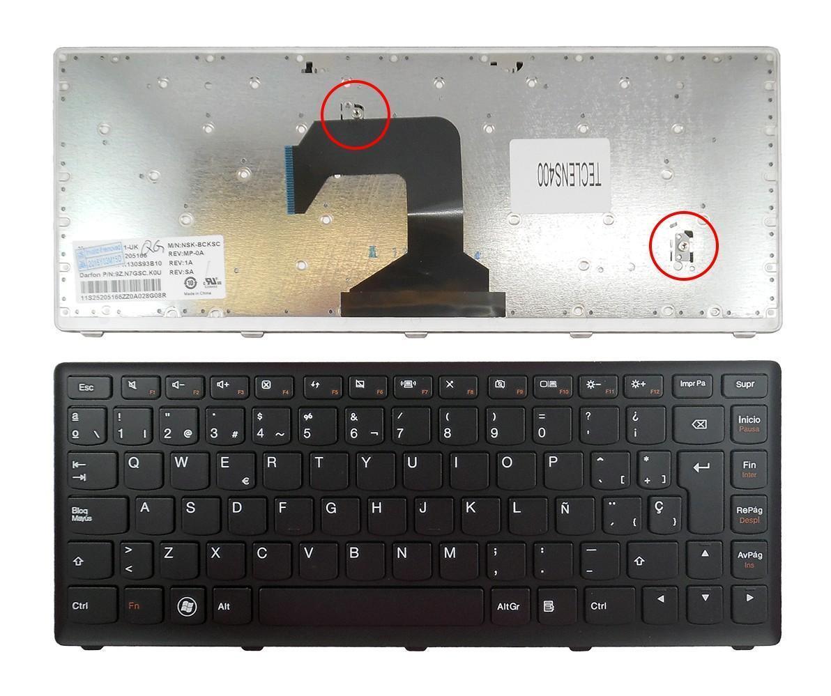 TECLADO PARA PORTATIL LENOVO IDEAPAD S300 S400 SERIES 25208657 V127920JK2