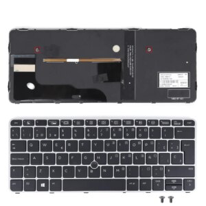 TECLADO RETROILUMINADO PARA PORTÁTIL HP 820 G3 820 G4 725 G3 725 G4 828 G3 828 G4 12-0152D-DZ01-K19 PRETO