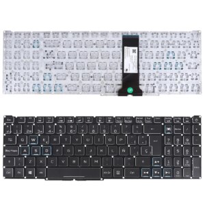 TECLADO PARA NOTEBOOK ACER NITRO-4 AN515-54 AN515-43 AN517-51 AN715-51 PRETO E AZUL
