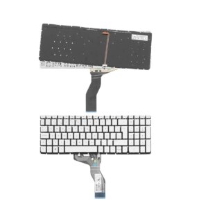 TECLADO RETROILUMINADO PARA LAPTOP HP PAVILION 15-AB SILVER