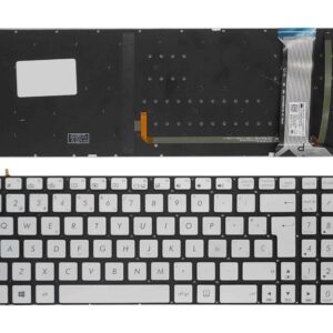 TECLADO PARA PORTATIL ASUS N551 N551J N551JB N551JK N551JM N551JQ PRATA 0KNB0-662BIT00