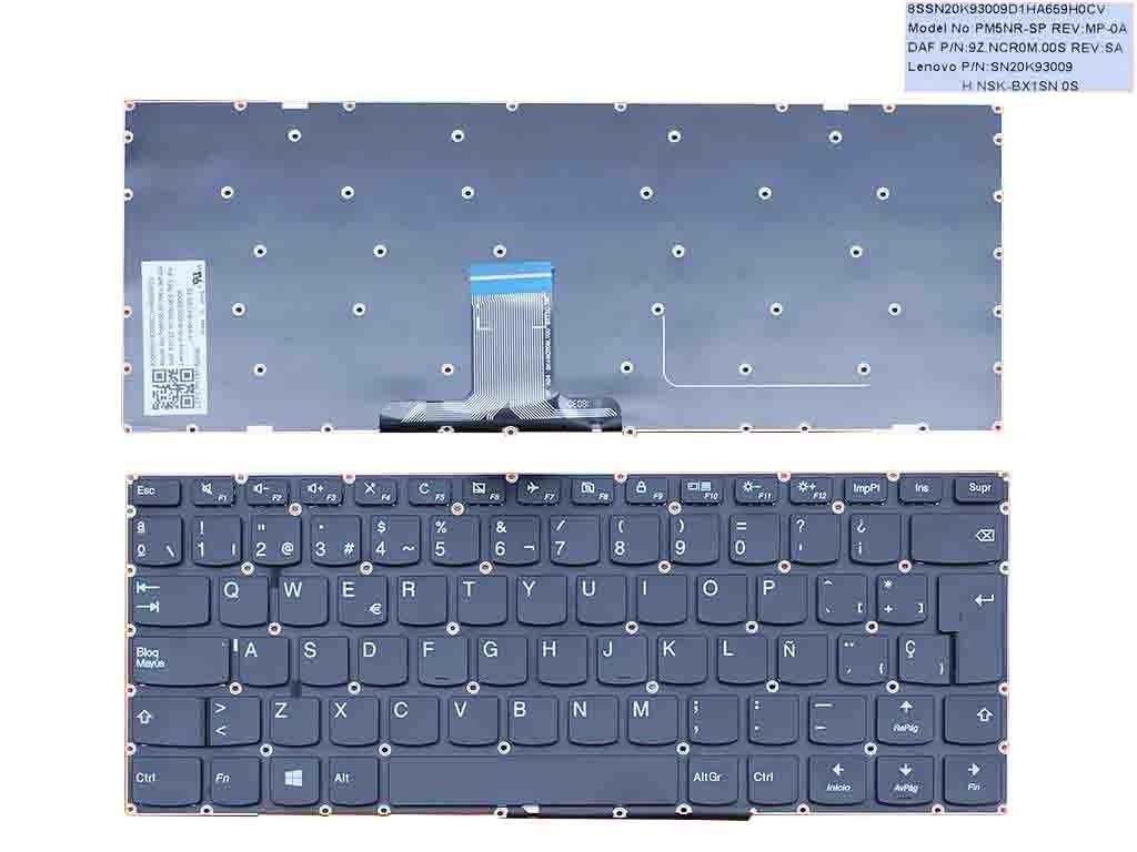TECLADO PARA PORTATIL LENOVO IDEAPAD 510S-14IKB 710S-14