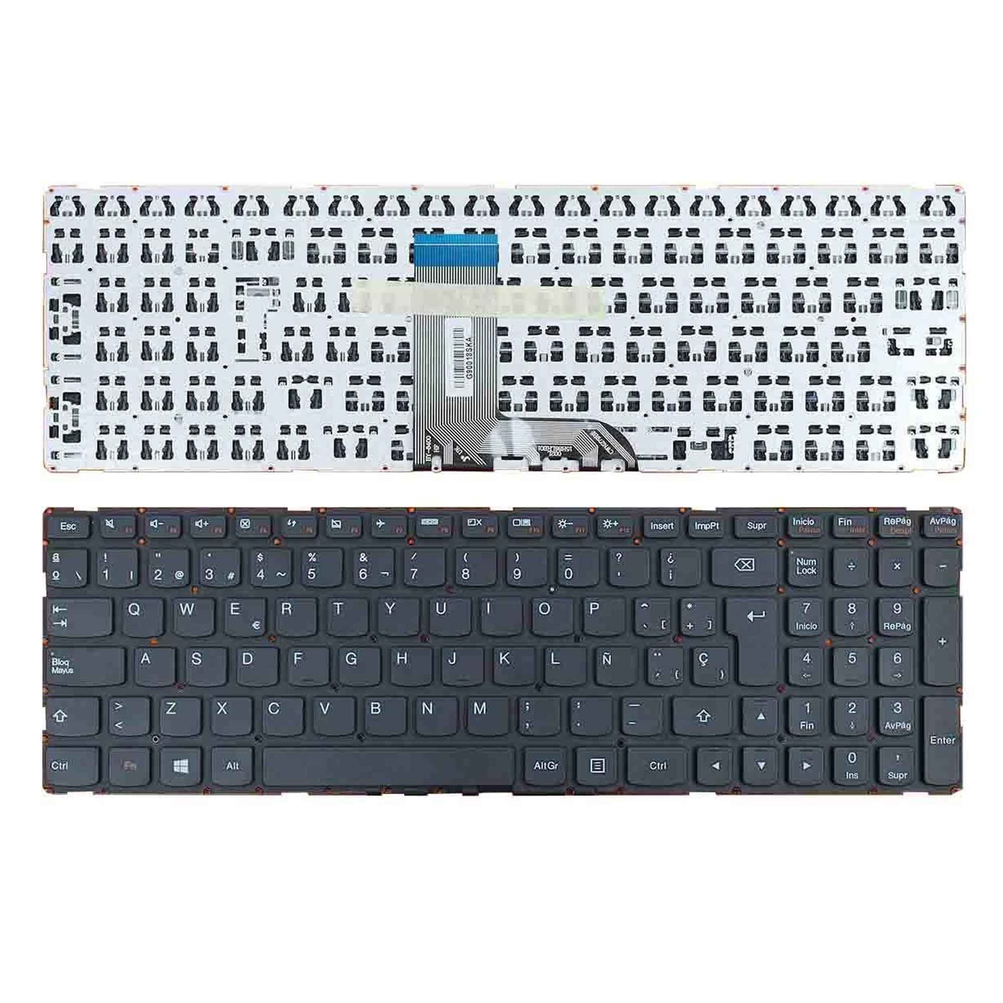 TECLADO PARA PORTATIL LENOVO IDEAPAD YOGA 700-15ISK PRETO WIN8 SIN ESTRUTURA SN20K28251 LCM15H83US-6861