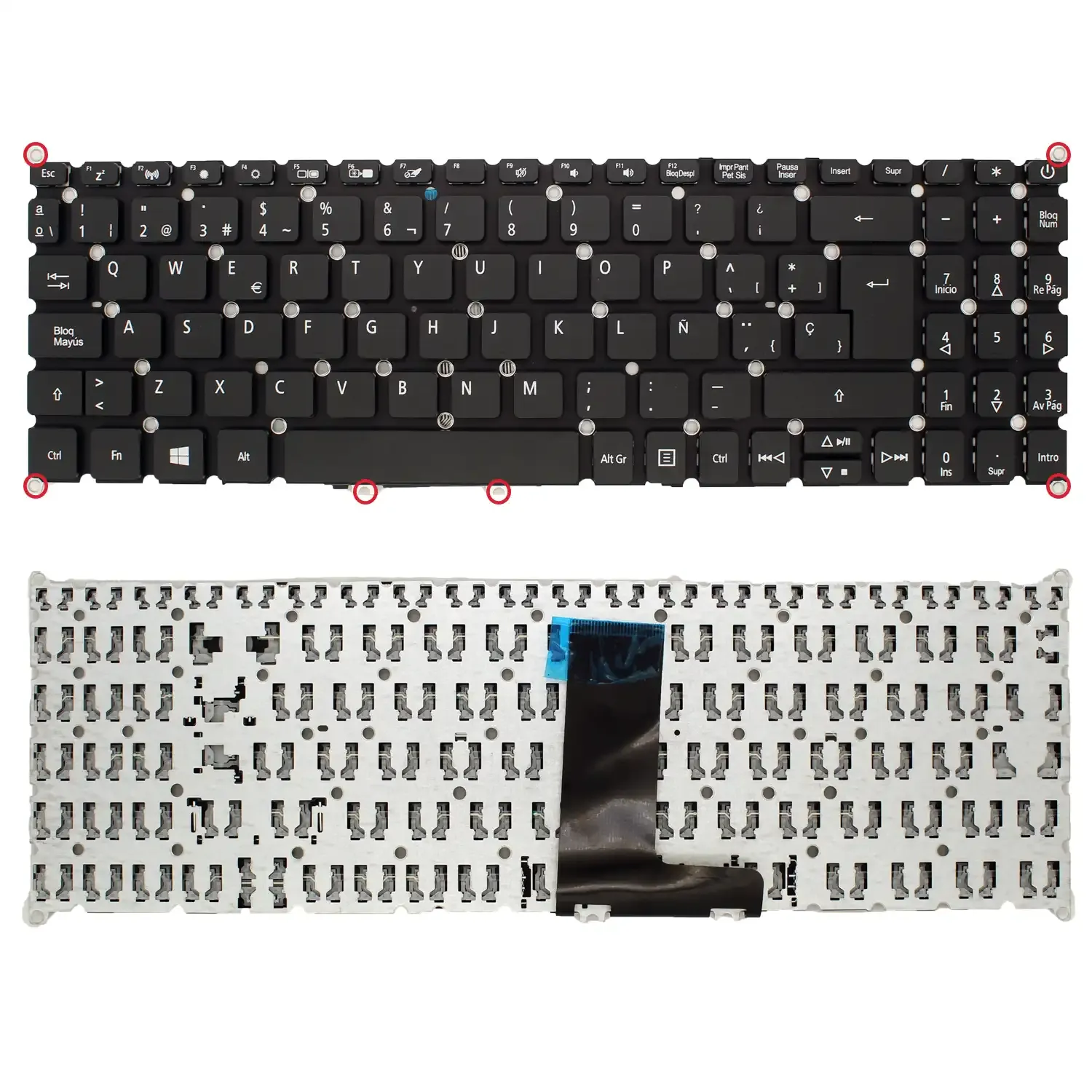 TECLADO PARA PORTÁTIL ACER ASPIRE V5-573 PRETO - Image 2