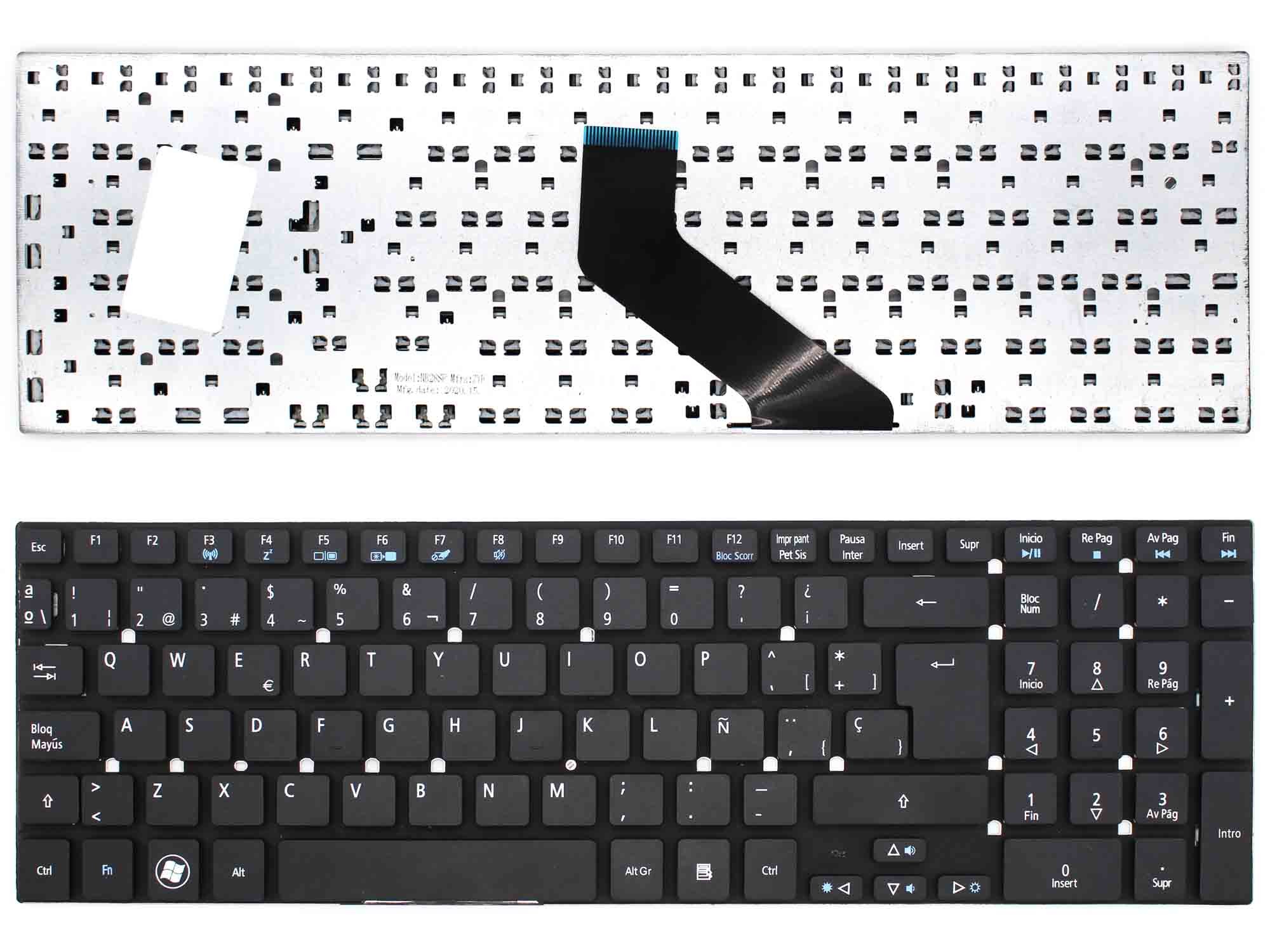 TECLADO PARA PORTATIL ACER ASPIRE 5755G 5830T MP-10K36E0-6981 PK130IN1A18