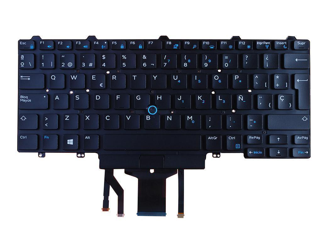 TECLADO PARA PORTATIL DELL LATITUDE E5450 E7250 E7450 BACKLIT Y COM POINTSTICK
