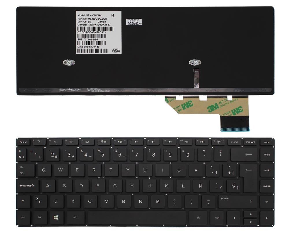 TECLADO PARA PORTATIL HP ENVY 14 14-K100 SLEEKBOOK 14 TOUCHSMART 14-K000