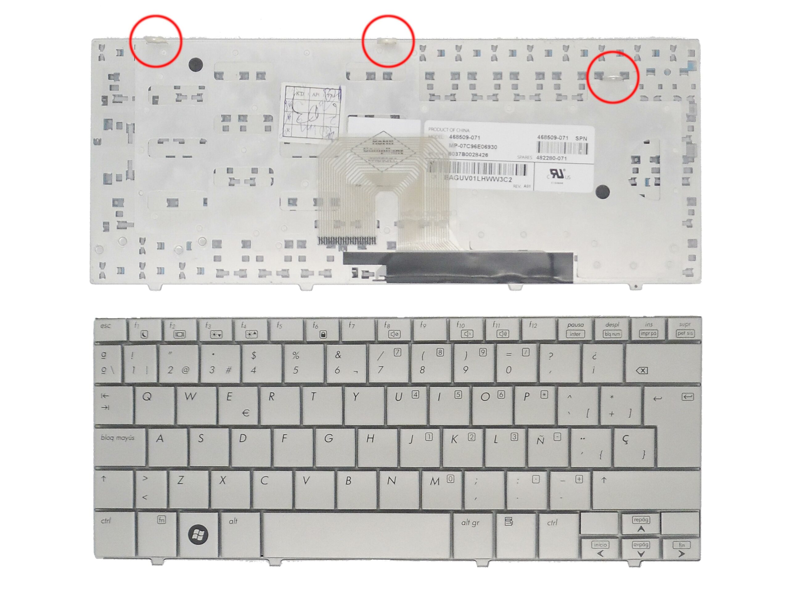 TECLADO PARA PORTATIL HP MINI NOTE 2133 2140 482280-071 468509-071 MP-07C96E06930