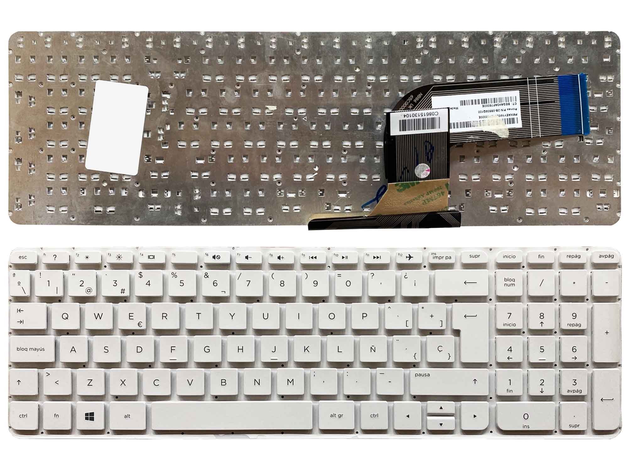 TECLADO EN COR BRANCO PARA PORTATIL HP PAVILION 17-F SIN ESTRUTURA
