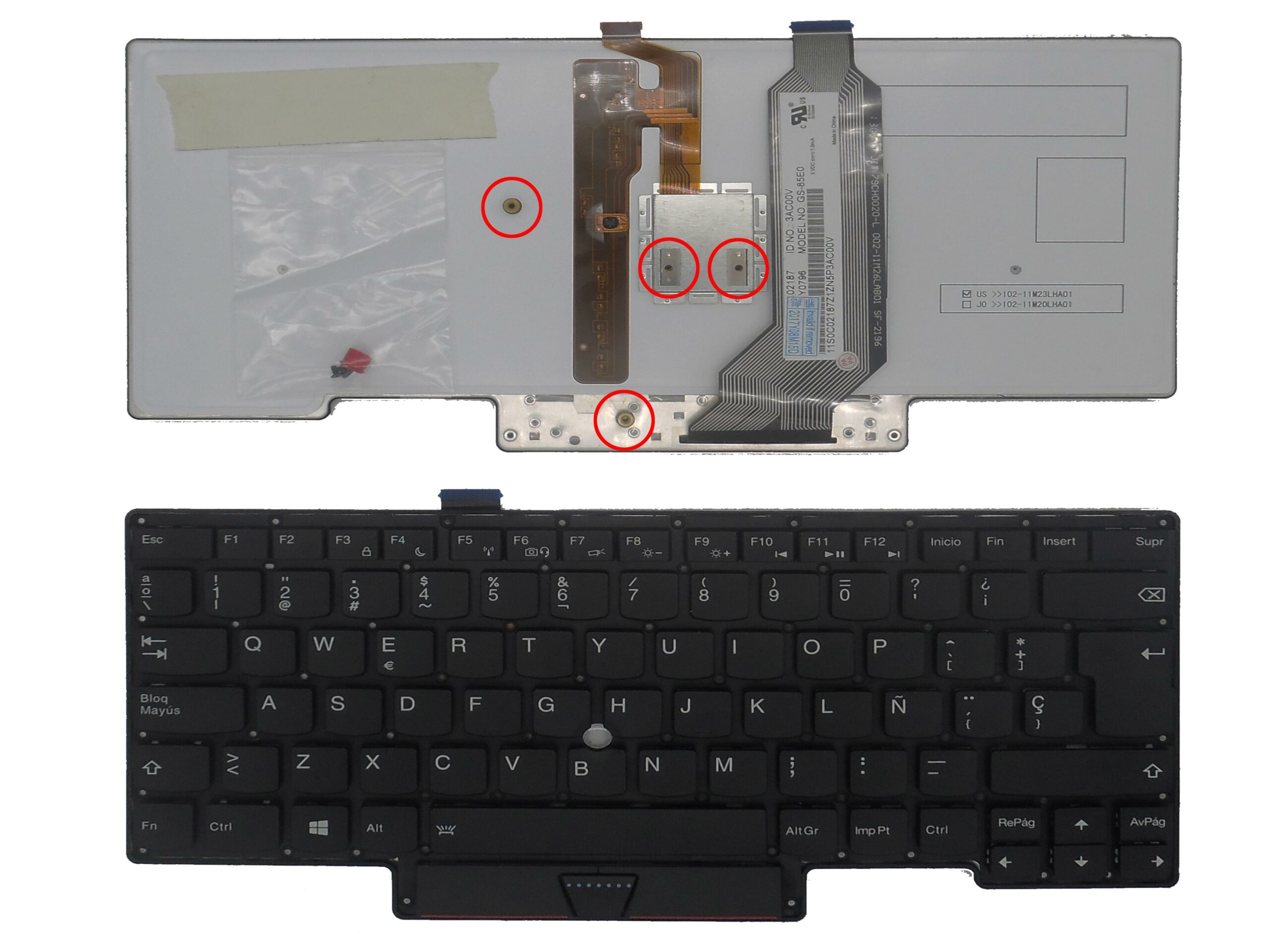 TECLADO PARA PORTATIL LENOVO THINKPAD X1 CARBON GEN 1 RETROILUMINACIÓN