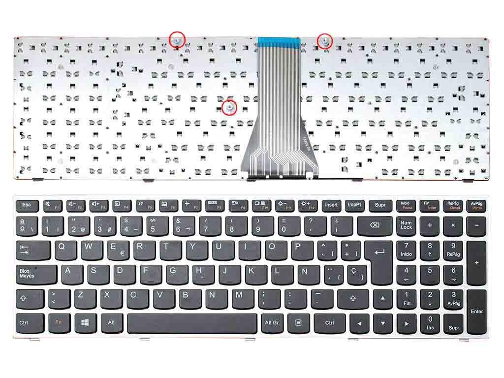 TECLADO PARA PORTATIL LENOVO G50-70 PRATA