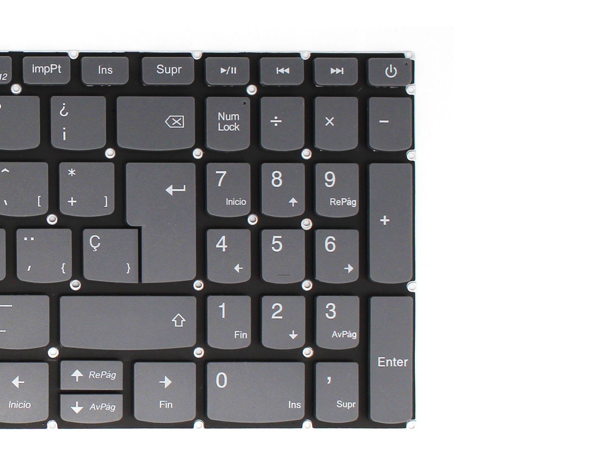 TECLADO PARA PORTATIL LENOVO IDEAPAD 320-15ABR 320-15IAP 320-15AST 320-15IKB CINZENTO WIN8 SIN ESTRUTURA - Image 4
