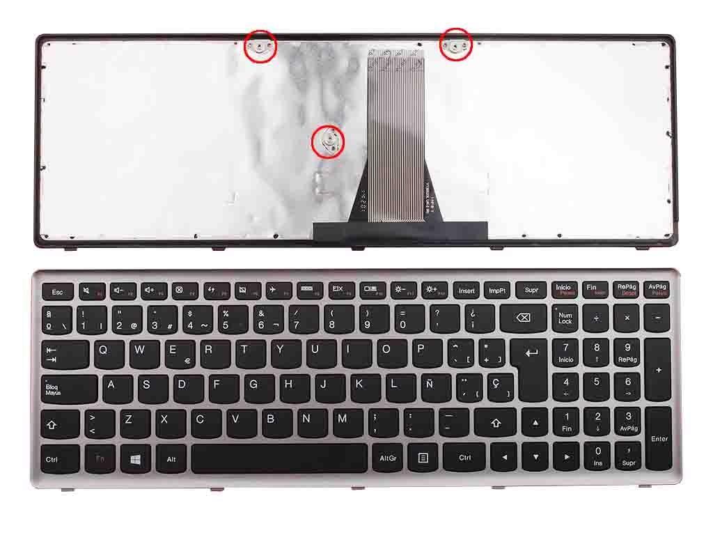 TECLADO PARA PORTATIL LENOVO G505S G500C G500S S500 CINZENTO