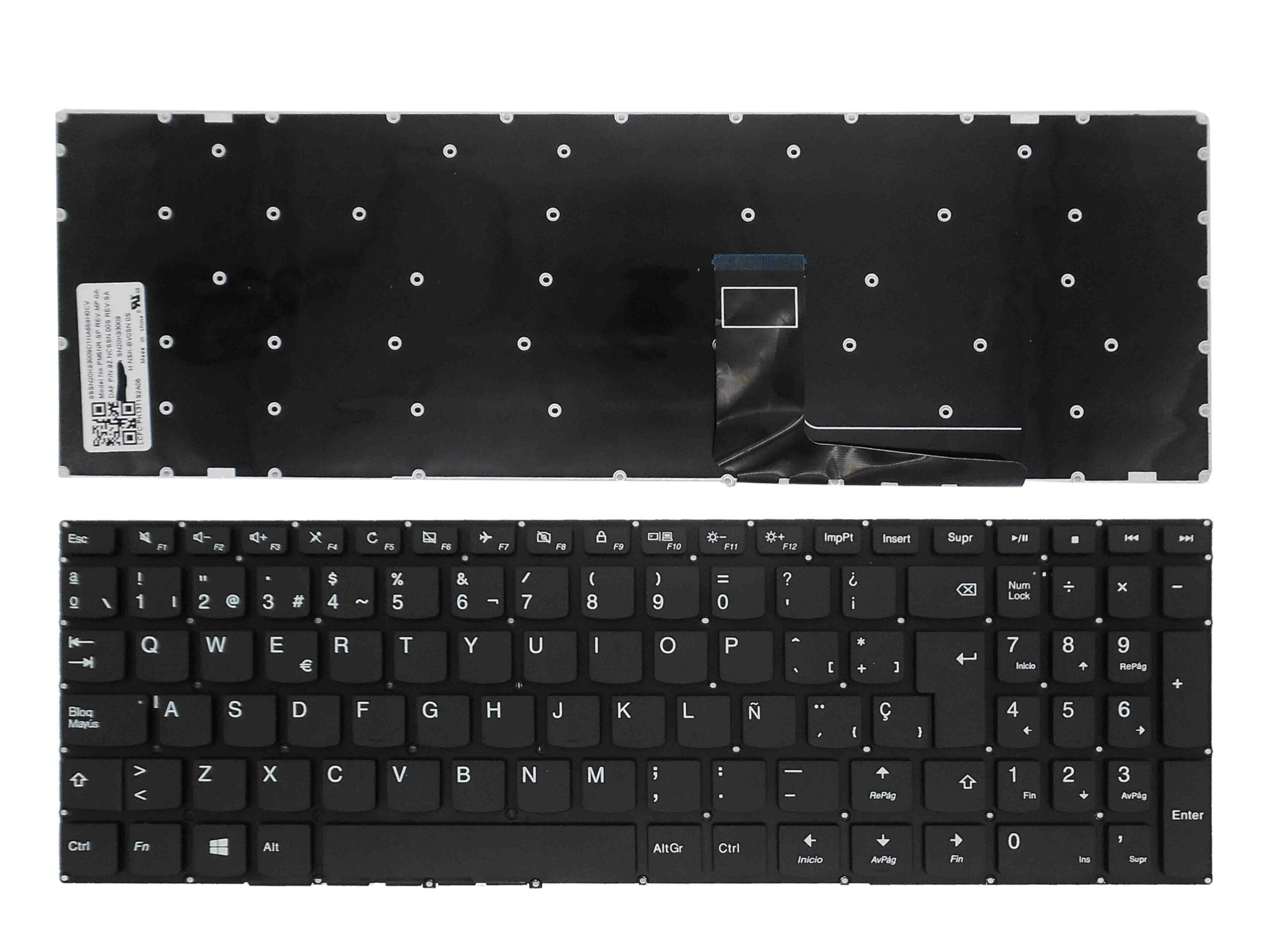 TECLADO PARA PORTATIL LENOVO IDEAPAD 110-15ACL 110-15AST PRETO