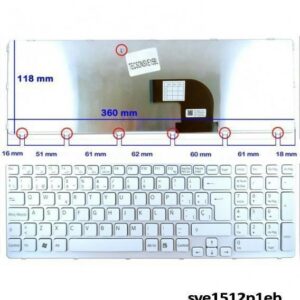 TECLADO BRANCO PARA PORTÁTIL SONY VAIO SVE15 SVE17 SERIES