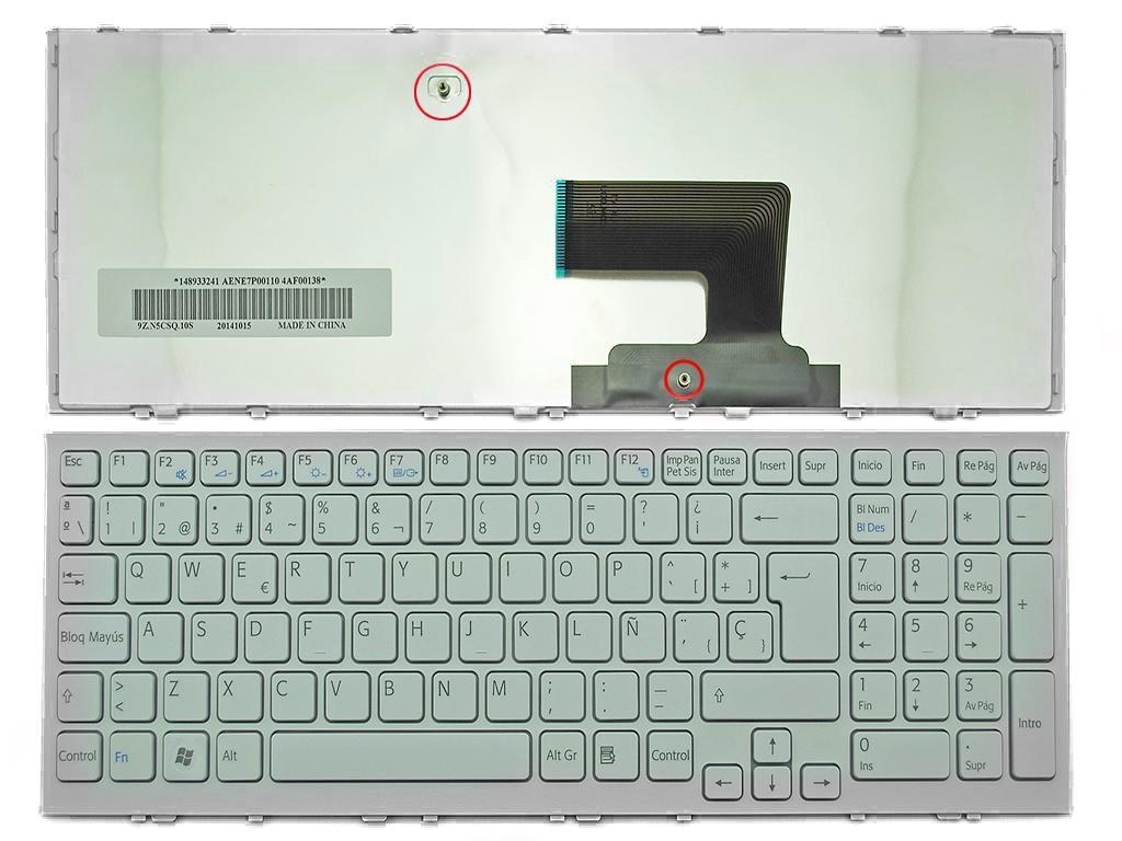 TECLADO PARA PORTATIL SONY VAIO VPC-EE SERIES EN BRANCO AENE7P00110 - Image 3