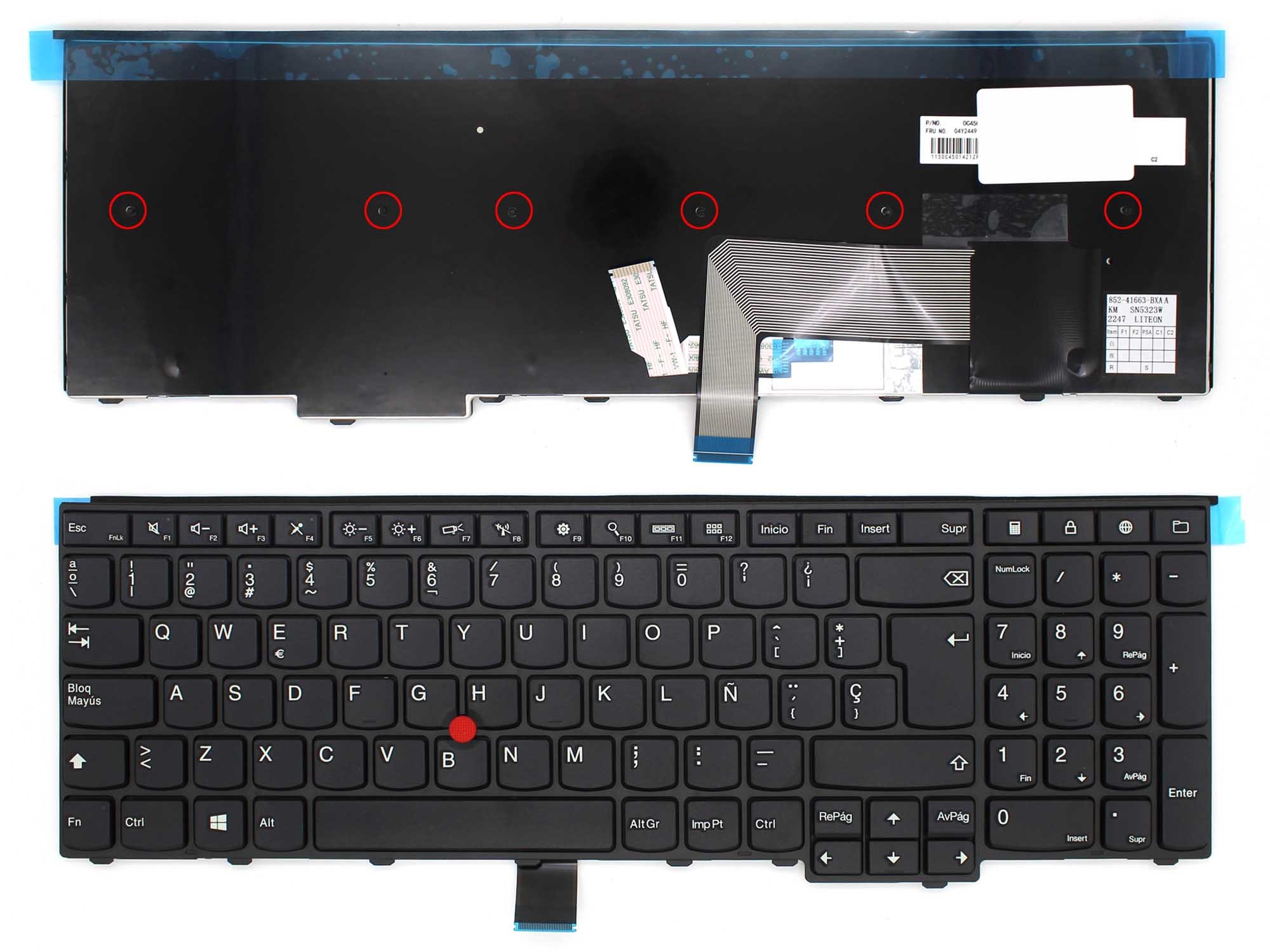 TECLADO PARA PORTATIL LENOVO THINKPAD E545 E540 E531 PRETO - Image 2