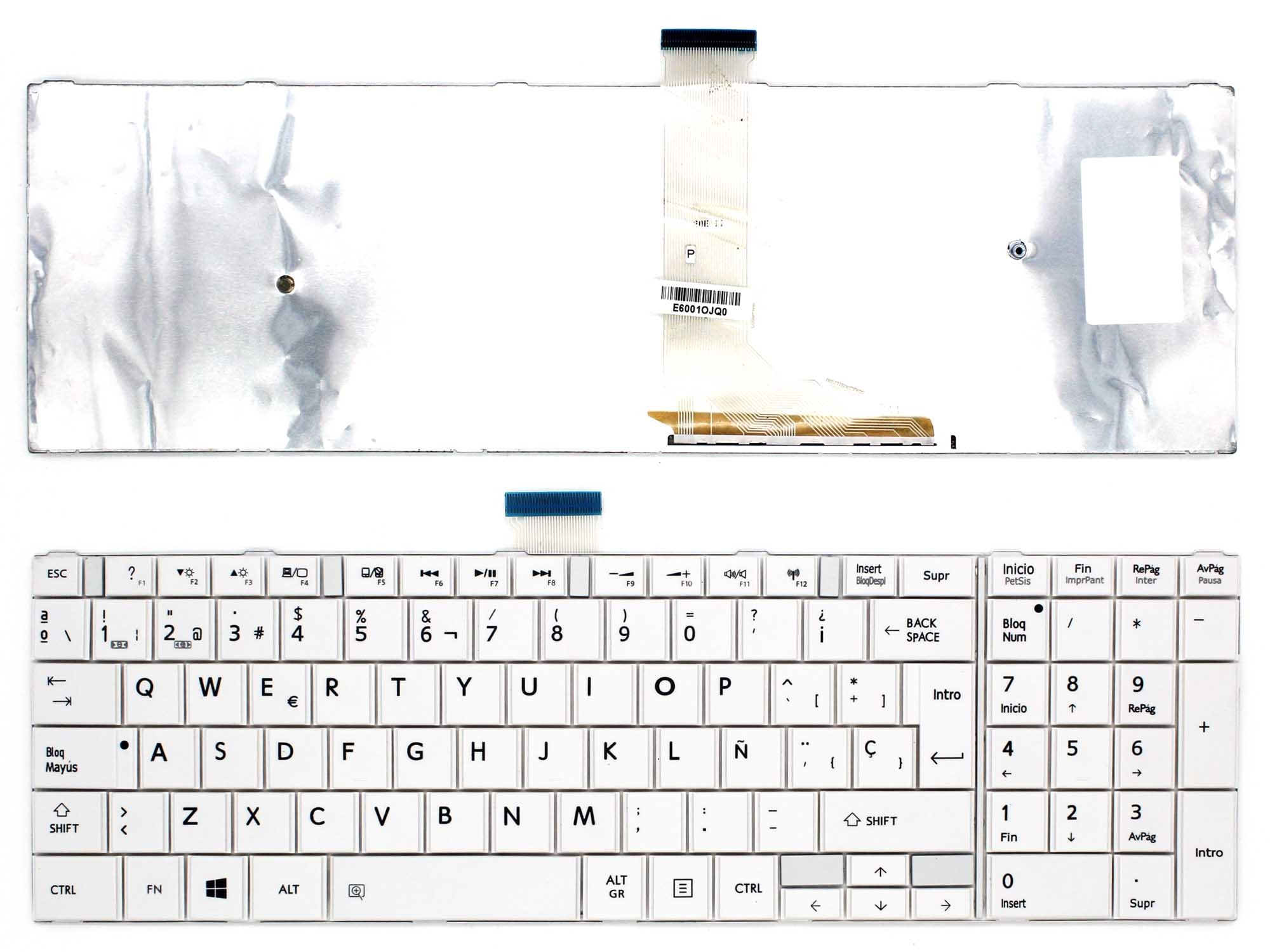 TECLADO PARA PORTATIL TOSHIBA SATELLITE C50-A C50D-A BRANCO