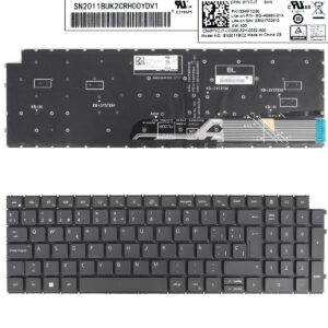 TECLADO RETROILUMINADO PARA PORTÁTIL DELL LATITUDE 3520 VOSTRO 3510 3520 5510 5515 7510 PRETO