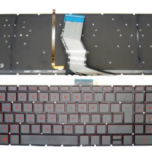 TECLADO BACKLIT VERMELHO PARA PORTATIL HP PAVILION 15-AB 15-AB010TX 15-AB297TX AB045SA