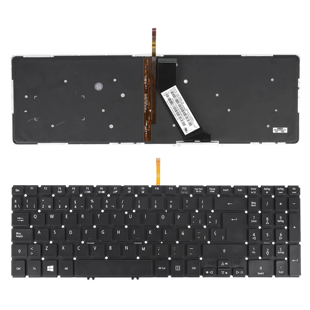 TECLADO RETROILUMINADO PARA LAPTOP ACER V5-573, PRETO