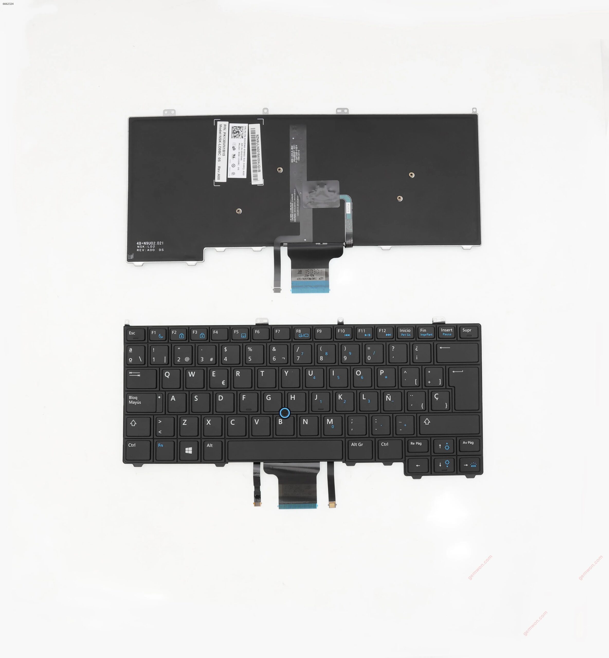 TECLADO PARA LAPTOP COM ILUMINAÇÃO DE FUNDO PARA DELL LATITUDE E7440 E7420 E7240 PRETO