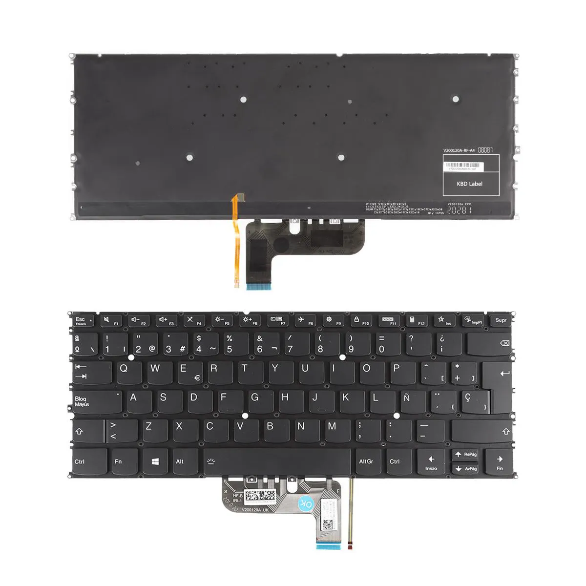 TECLADO RETROILUMINADO PARA LAPTOP LENOVO IDEAPAD YOGA 9 14-ITL5 9-14ITL5 (PRETO)