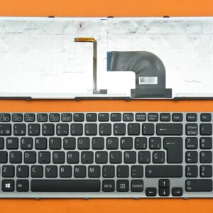 TECLADO PARA LAPTOP SONY SVE15 CINZA COM RETROILUMINAÇÃO