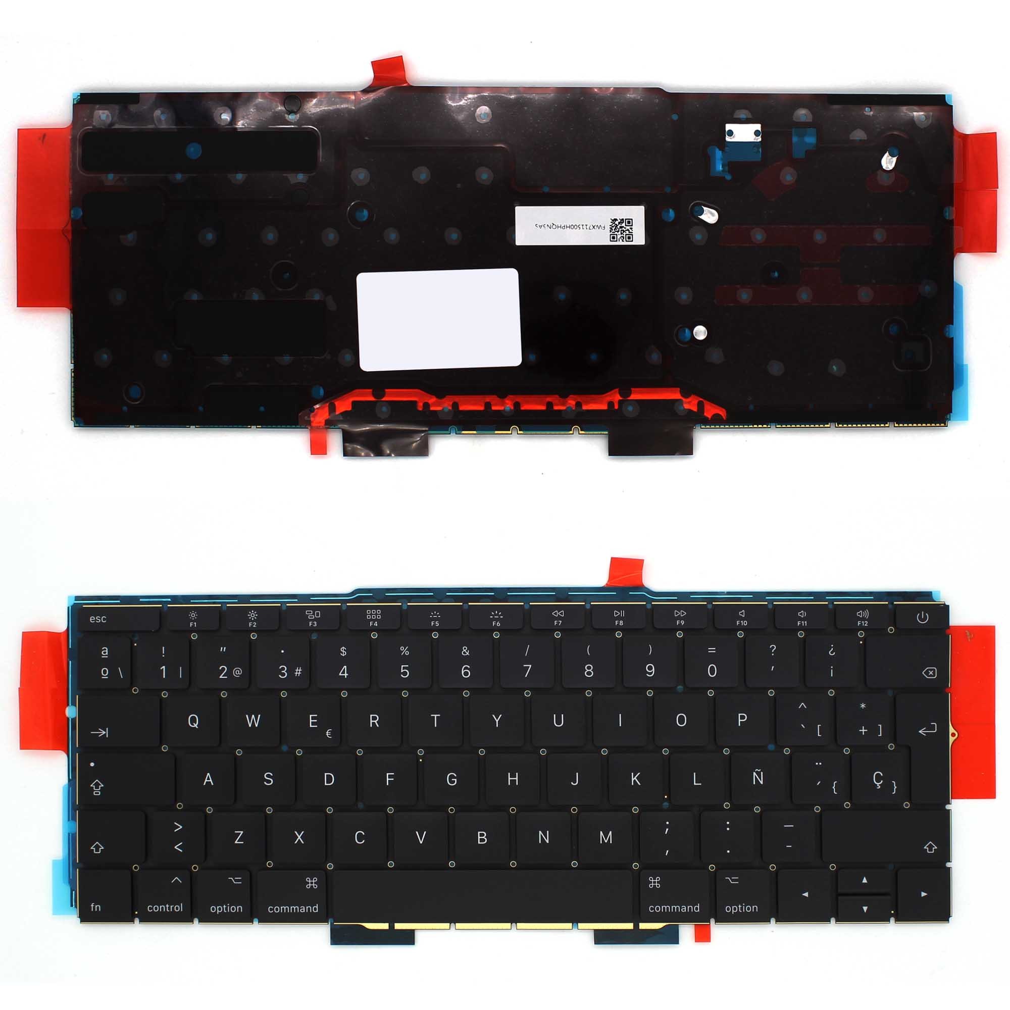 TECLADO BACKLIT PARA PORTATIL APPLE MACBOOK PRO A1708 13.3" PRETO