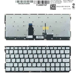 TECLADO BACKLIT PARA PORTATIL LENOVO IDEAPAD AIR 12 YOGA 900S-12ISK PRATA SIN ESTRUTURA