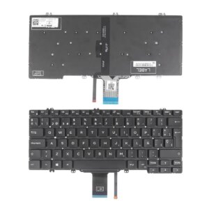 TECLADO RETROILUMINADO PARA LAPTOP DELL LATITUDE 7300 5310 5300 2 EM 1, PRETO