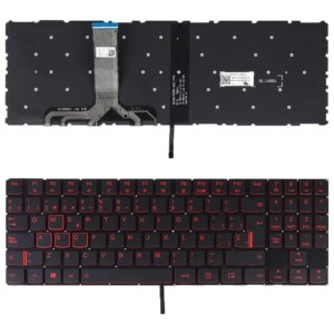 TECLADO BACKLIT EN VERMELHO PARA PORTATIL LENOVO LEGION Y520 Y520-15IKB R720 R720-15IKB PRETO
