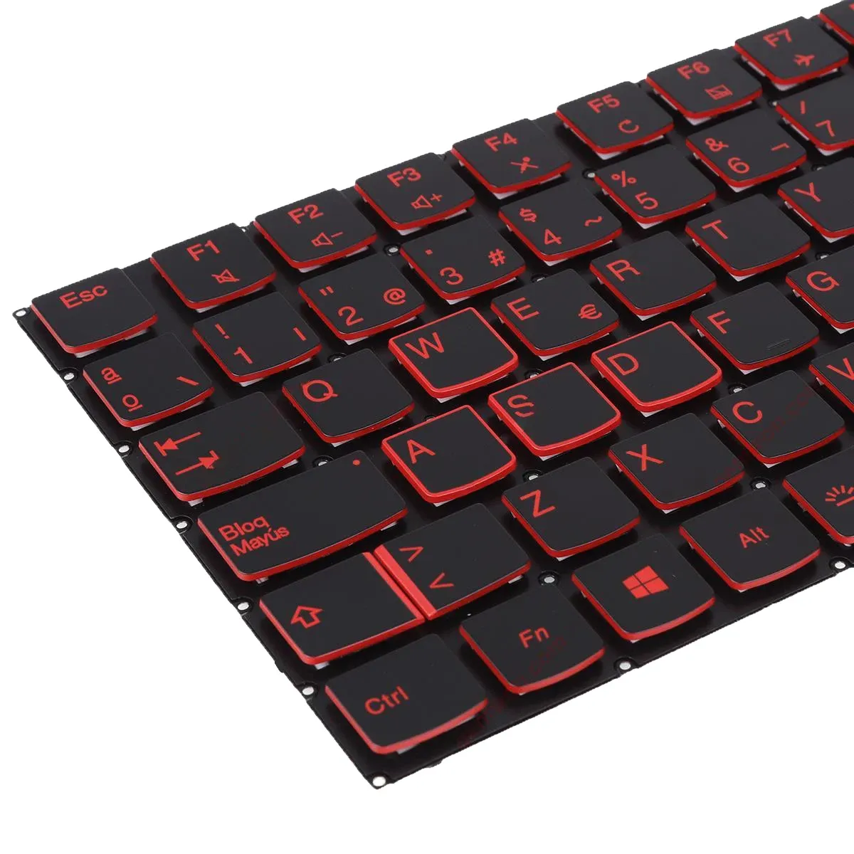 TECLADO BACKLIT EN VERMELHO PARA PORTATIL LENOVO LEGION Y520 Y520-15IKB R720 R720-15IKB PRETO - Image 4