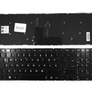TECLADO BACKLIT PARA PORTATIL TOSHIBA SATELLITE L50-B L50D-B 0KN0-DQ3LA12 TBM14M76LAJ528