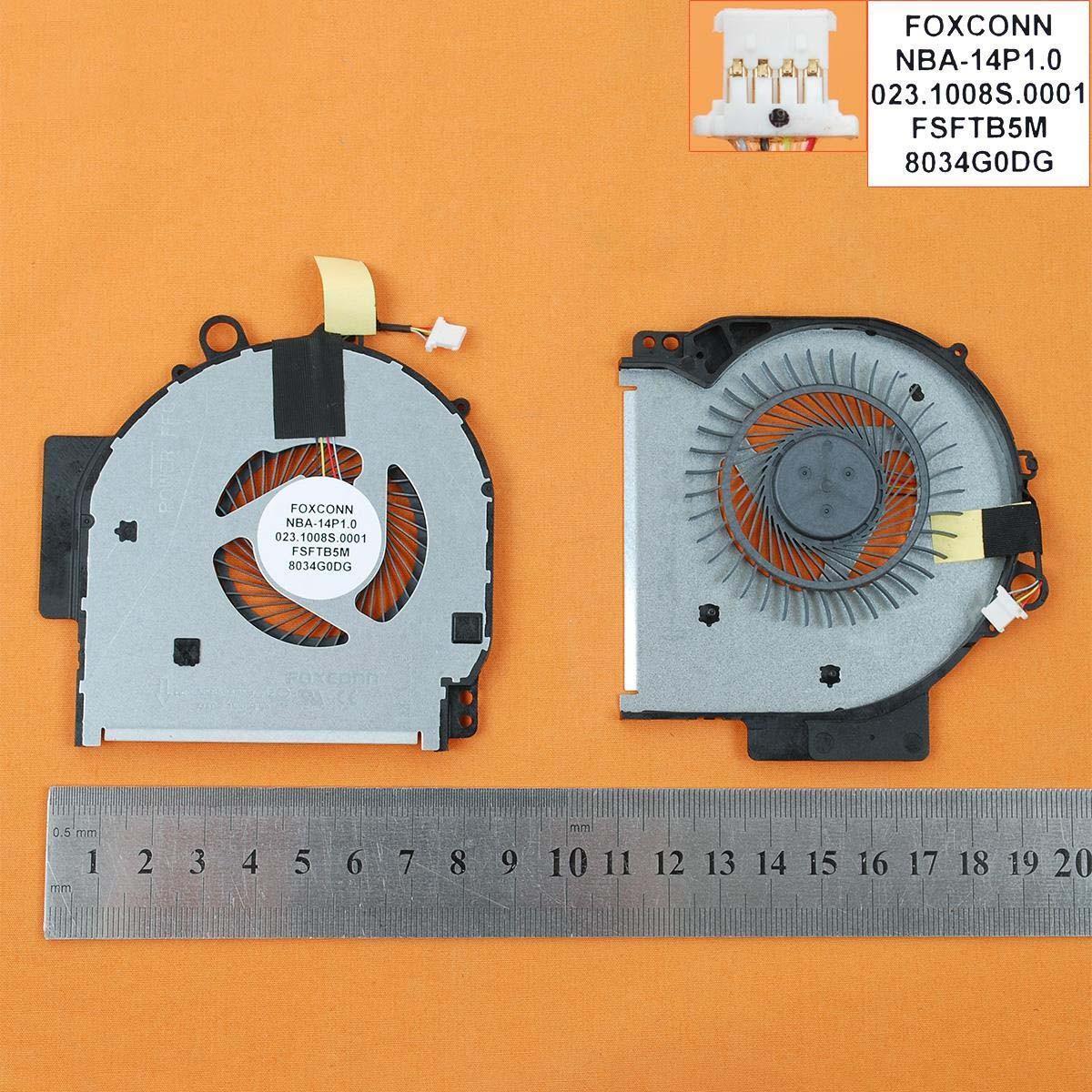 VENTOINHA CPU PARA PORTATIL HP PAVILION X360 14-BA SERIES 924281-001 023.1008S.0001 NFB80A05H-002