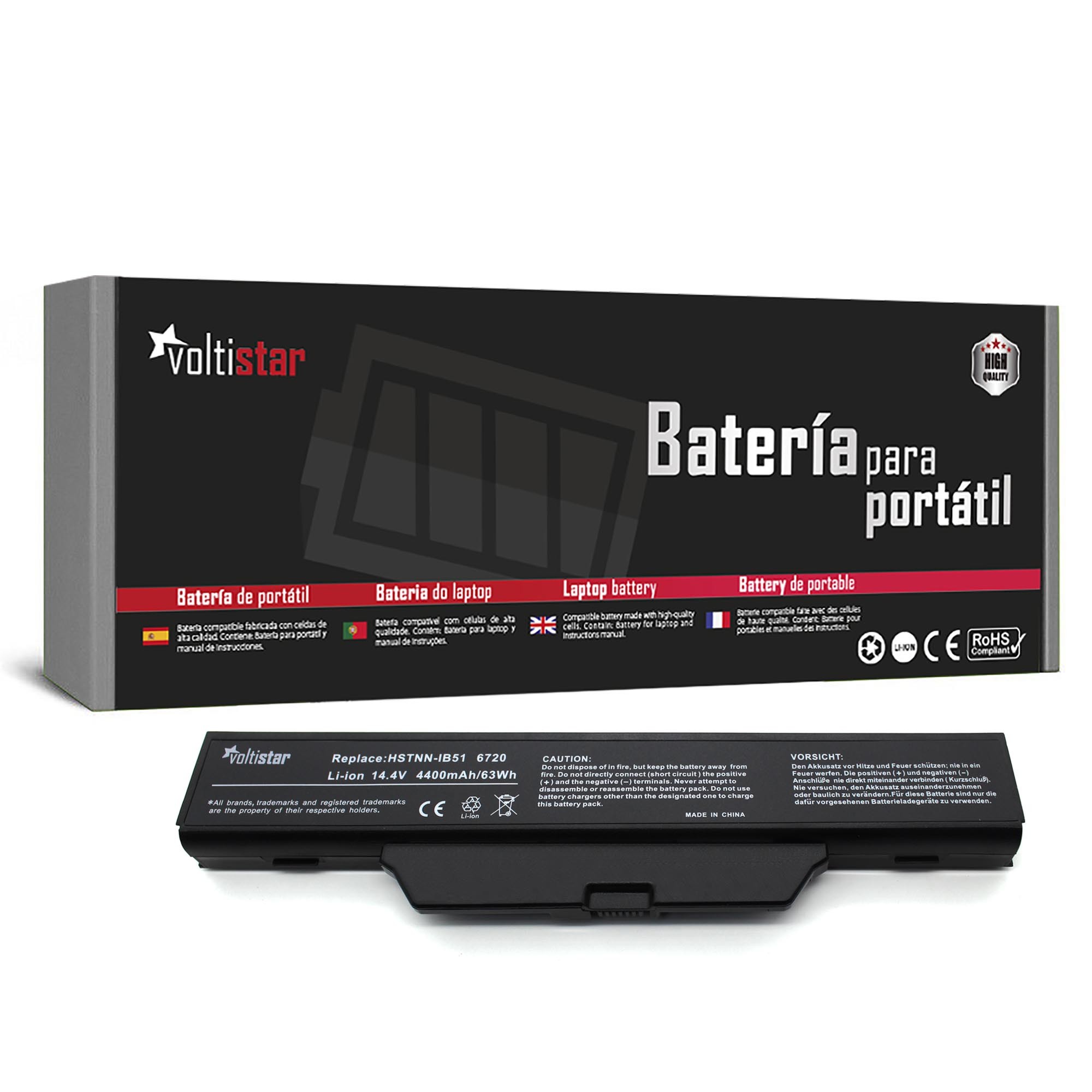 BATERIA PARA PORTATIL HP COMPAQ HSTNN-IB62 HSTNN-LB51 HSTNN-OB51