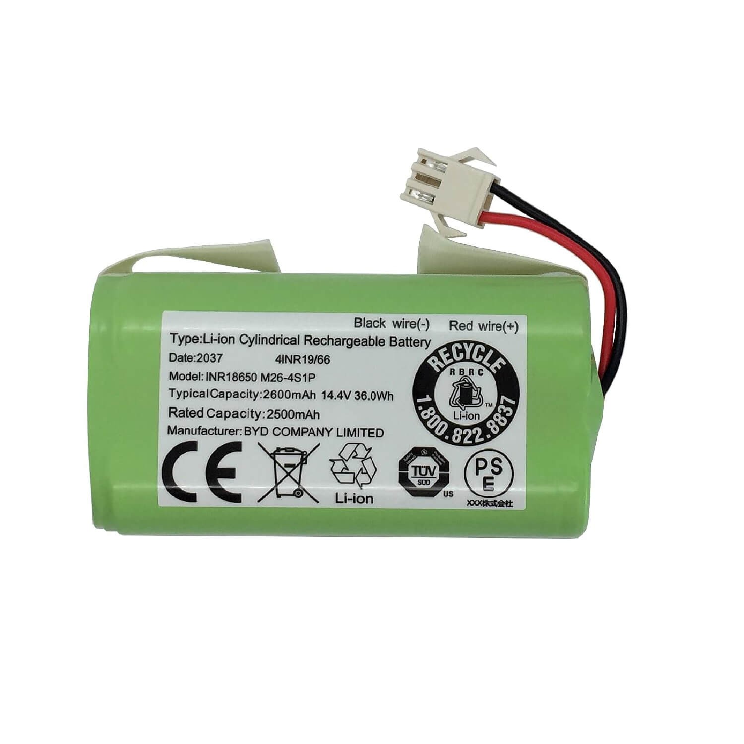 BATERIA PARA ASPIRADOR ROBOT ILIFE A4S 4S1P-004 GREEN 14,4V 2800MAH