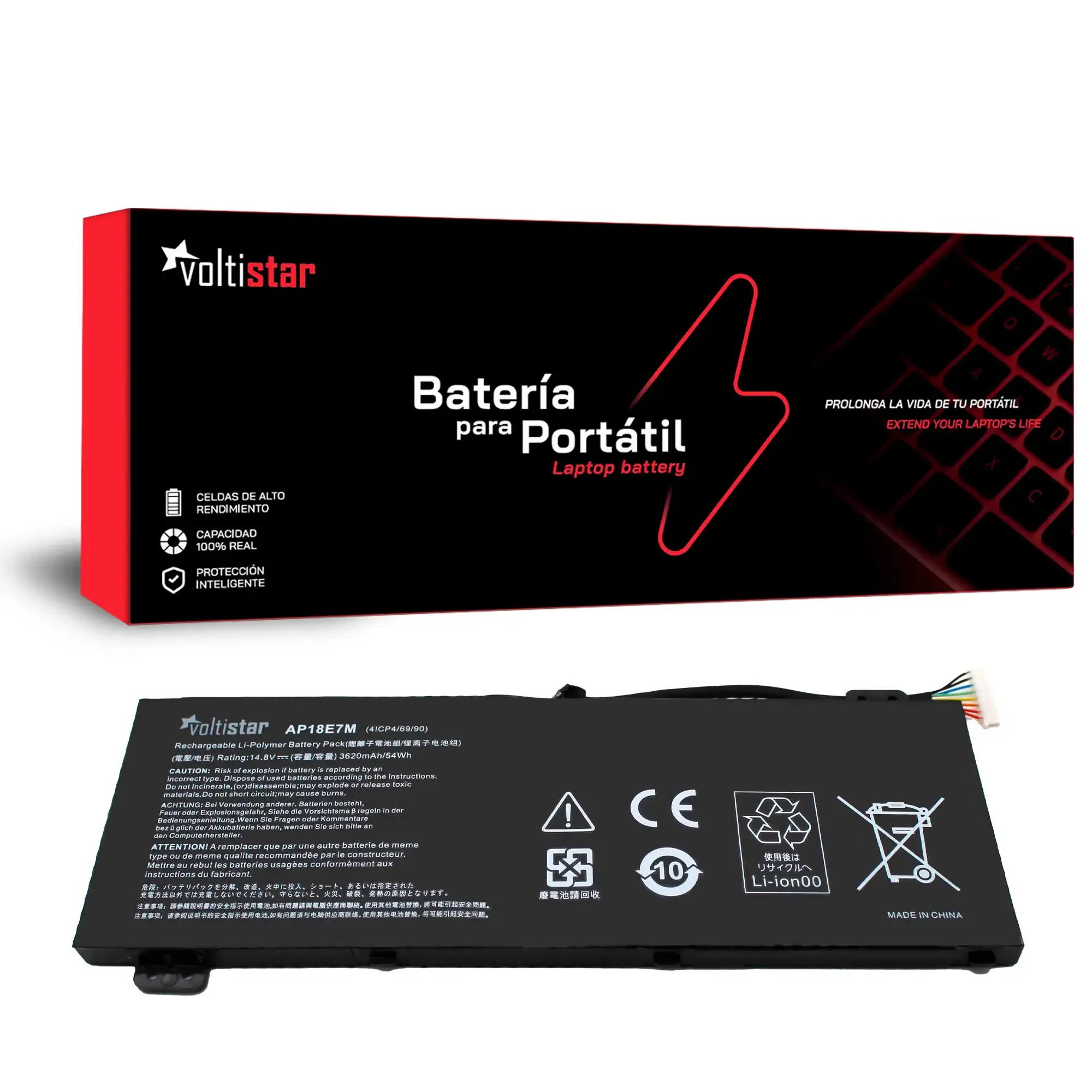 BATERIA PARA PORTÁTIL ACER NITRO 5 AN515-54 AN515-55 ASPIRE A715-74G PREDATOR TRITON 300 PT315-51 AP18E7M