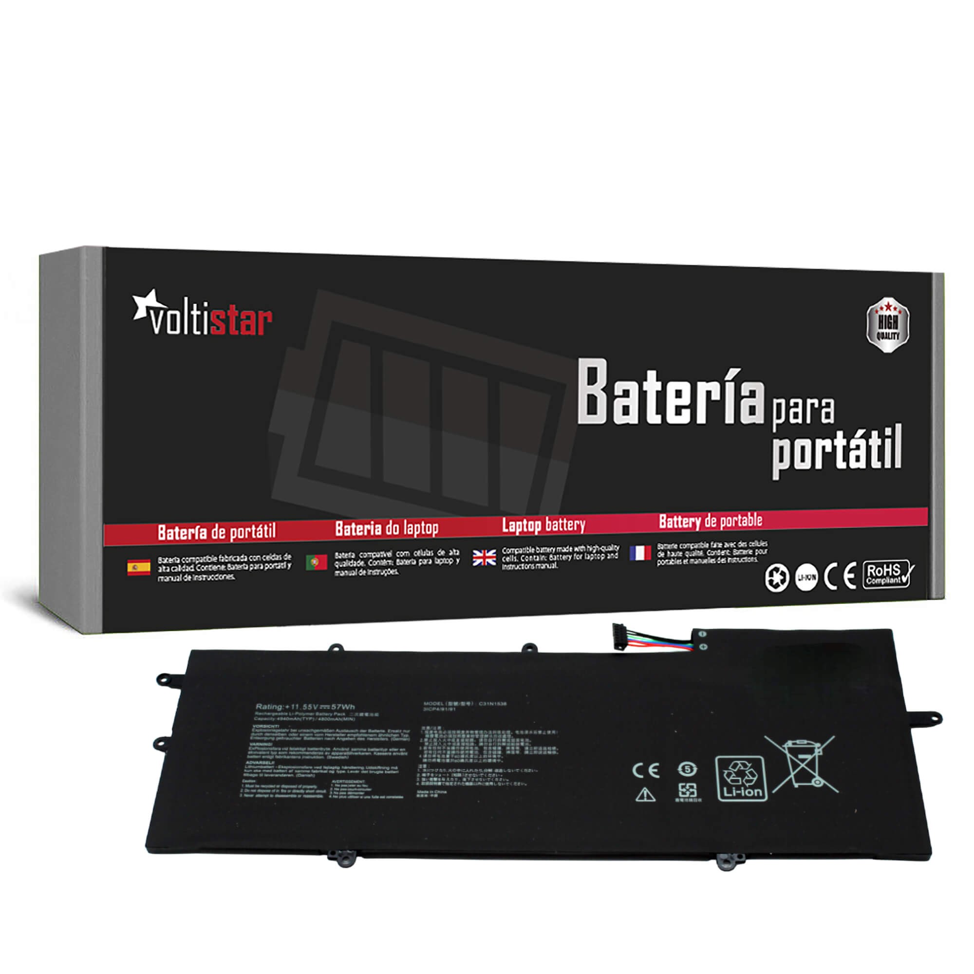 BATERIA PARA PORTÁTIL ASUS ZENBOOK FLIP UX360UAK-BB283T C31N1538 - Image 2